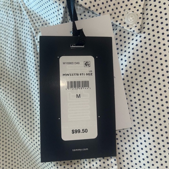 TOMMY HILFIGER Men's Dot-Print Button-Down Oxford Shirt - Picture 5 of 8